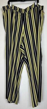 Cato Black & Yellow Wide Leg Pants Women's 26/28W